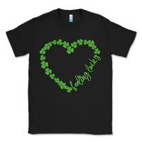 Black shamrock heart felling lucky Classic Tee - MaliasSmallBusiness