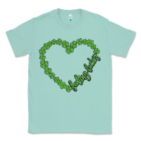 Seafoam shamrock heart felling lucky Classic Tee - MaliasSmallBusiness