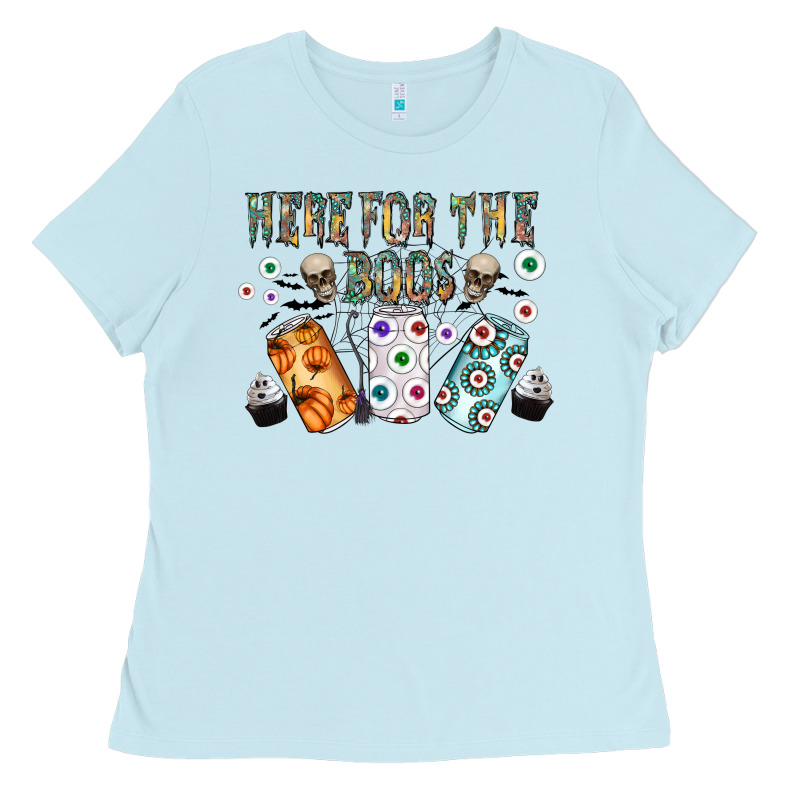 Here For The Boos Ladies Tee by CowhideDigitalArt | Teevron