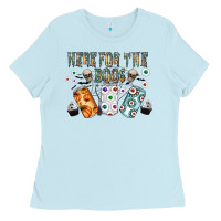 Baby Blue here for the boos Ladies Tee - CowhideDigitalArt