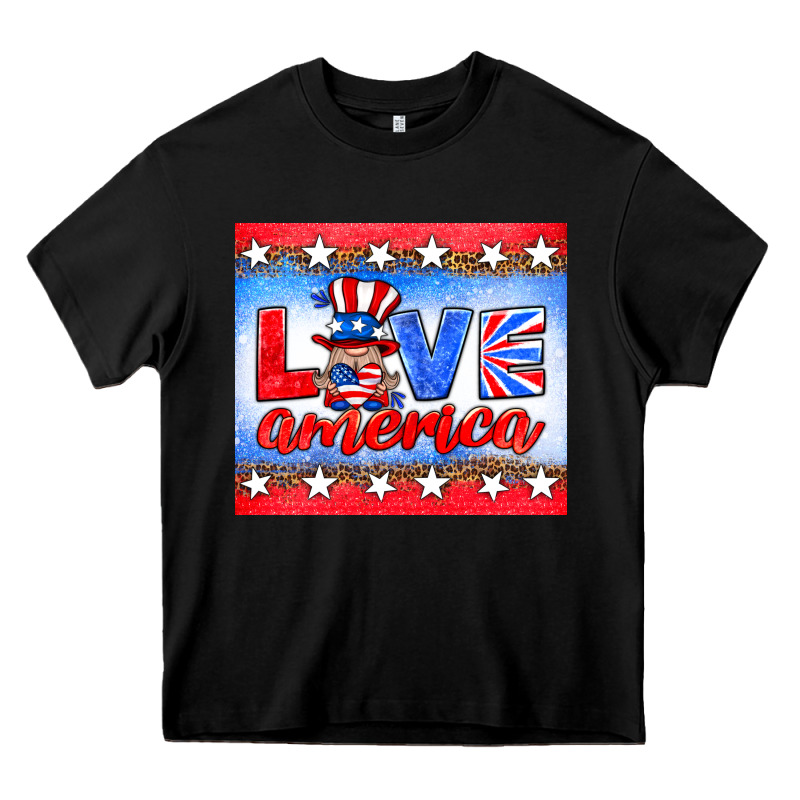Love America Gnome Heavy Core Tee by HRA Design Shop | Teevron