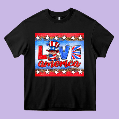 Love America Gnome Heavy Core Tee Designed By Hra Design Shop
