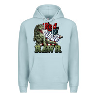 Blue Mist Red white rawr 4th of july Premium Hoodie - HowdyJamesFarm
