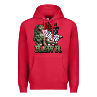 Cardinal Red white rawr 4th of july Premium Hoodie - HowdyJamesFarm