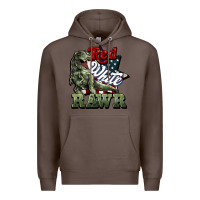 Coffee Red white rawr 4th of july Premium Hoodie - HowdyJamesFarm