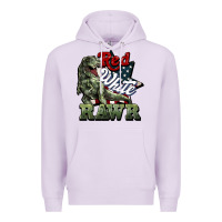 Lilac Red white rawr 4th of july Premium Hoodie - HowdyJamesFarm