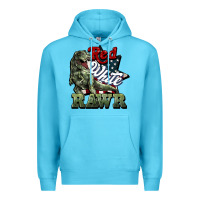 Ocean Blue Red white rawr 4th of july Premium Hoodie - HowdyJamesFarm