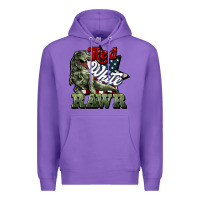 Purple Red white rawr 4th of july Premium Hoodie - HowdyJamesFarm