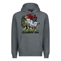 Rock Red white rawr 4th of july Premium Hoodie - HowdyJamesFarm