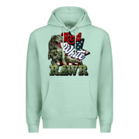 Seafoam Red white rawr 4th of july Premium Hoodie - HowdyJamesFarm