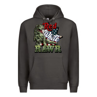Smoke Red white rawr 4th of july Premium Hoodie - HowdyJamesFarm