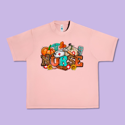 Nurse With Fall Element Urban Heavy Tee Designed By Adodesignshop