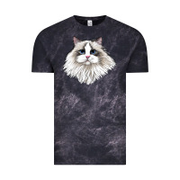 Cloud Black Ragdoll Face Cat Vintage Tee - LillyAllenDesigns