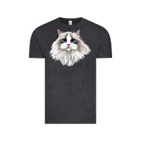 Vintage Black Ragdoll Face Cat Vintage Tee - LillyAllenDesigns