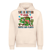 Sandshell Life Is Better With Coffee And Plants Cactus Coffe Urban Hoodie - FaDigitalArtStudio
