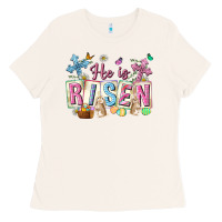 Bone he is risen easter with flowers Ladies Tee - Neo Western