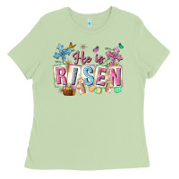 Matcha he is risen easter with flowers Ladies Tee - Neo Western