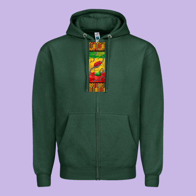 Juneteenth Pen Wrap Zipper Hoodie Designed By Barkaloodesign