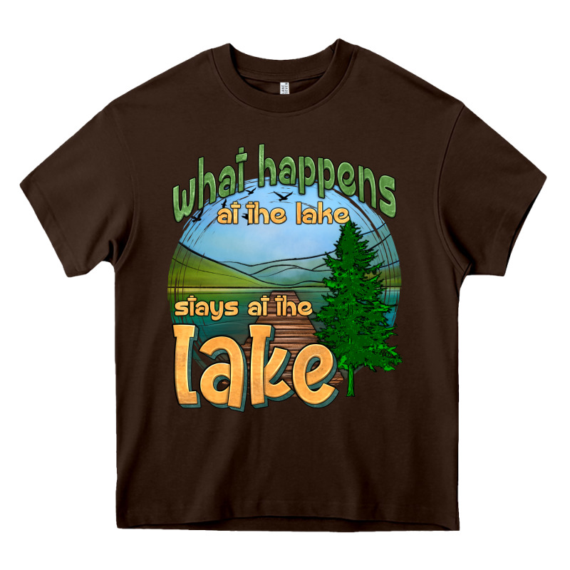 What Happens At The Lake Stays At The Lake Heavy Core Tee by HRA Design Shop | Teevron