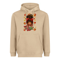 Mushroom one merry nana christmas afro messy bun Heavyweight Hoodie - texasbilliewilder