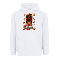 White one merry nana christmas afro messy bun Heavyweight Hoodie - texasbilliewilder