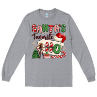 Heather Grey santa's favorite ho Long Sleeve Tee - MaliasSmallBusiness