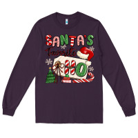 Plum santa's favorite ho Long Sleeve Tee - MaliasSmallBusiness