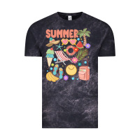 Cloud Black retro summer Vintage Tee - JahusDesignShop