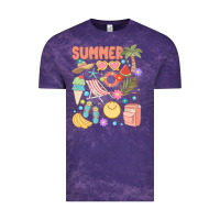 Cloud Purple retro summer Vintage Tee - JahusDesignShop