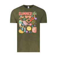 Vintage Olive retro summer Vintage Tee - JahusDesignShop