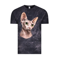 Cloud Black Sphynx Cat Vintage Tee - LillyAllenDesigns