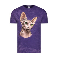 Cloud Purple Sphynx Cat Vintage Tee - LillyAllenDesigns