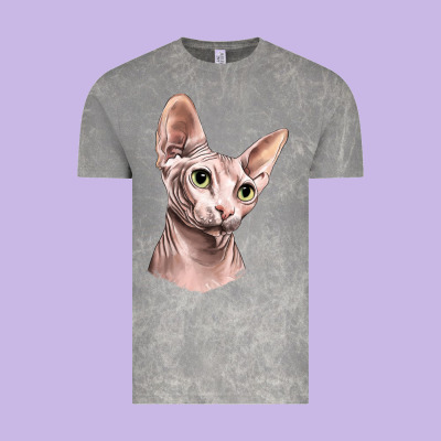 Sphynx Cat Vintage Tee Designed By Lillyallendesigns