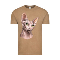 Vintage Coffee Sphynx Cat Vintage Tee - LillyAllenDesigns