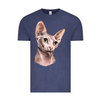 Vintage Denim Sphynx Cat Vintage Tee - LillyAllenDesigns