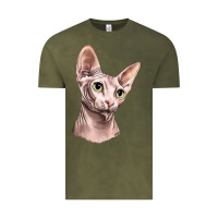 Vintage Olive Sphynx Cat Vintage Tee - LillyAllenDesigns