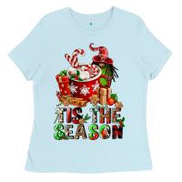 Baby Blue tis the season Ladies Tee - FaDigitalArtStudio