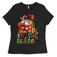 Black tis the season Ladies Tee - FaDigitalArtStudio
