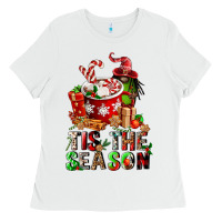 White tis the season Ladies Tee - FaDigitalArtStudio