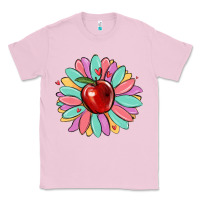 Bubblegum Pink teacher apple Classic Tee - MaliasSmallBusiness
