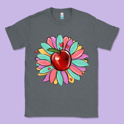 Teacher Apple Classic Tee Designed By Maliassmallbusiness