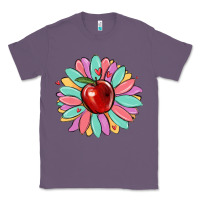 Lavender teacher apple Classic Tee - MaliasSmallBusiness