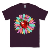 Plum teacher apple Classic Tee - MaliasSmallBusiness
