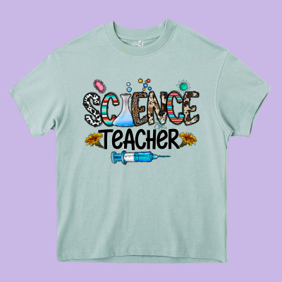 Science Teacher Heavy Core Tee Designed By Cowhidedigitalart