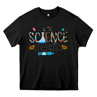 Black science teacher Heavy Core Tee - CowhideDigitalArt