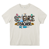Cream science teacher Heavy Core Tee - CowhideDigitalArt