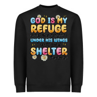 Black god is my refuge and my fortress under his wings Heavyweight Sweatshirt - MaliasSmallBusiness