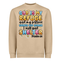 God Is My Refuge And My Fortress Under His Wings Heavyweight Sweatshirt | Teevron