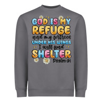 Storm god is my refuge and my fortress under his wings Heavyweight Sweatshirt - MaliasSmallBusiness