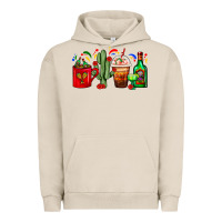 Pigment French Oak Mexico Coffee Cups With Cactus And Tequila Bottle Urban Hoodie - FaDigitalArtStudio